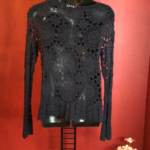 LIZ CLAIBORNE CROCHET TOP SIZE L - Picture 4 of 4